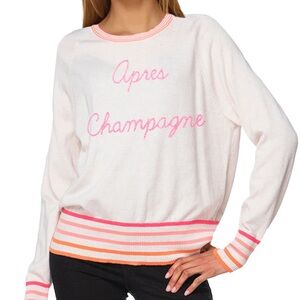 NWT Golden Sun Après Champagne Embroiderd Crew